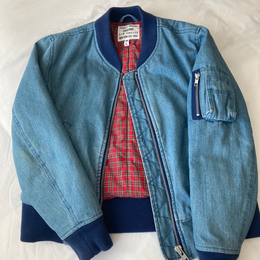 STUSSY x MADEME Jean Bomber Jacket